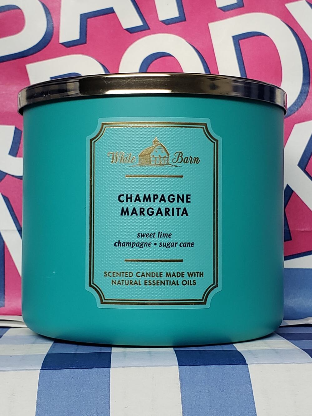 BBW Champagne Margarita Large 3 Wick Candle Home Fragrance Decor
